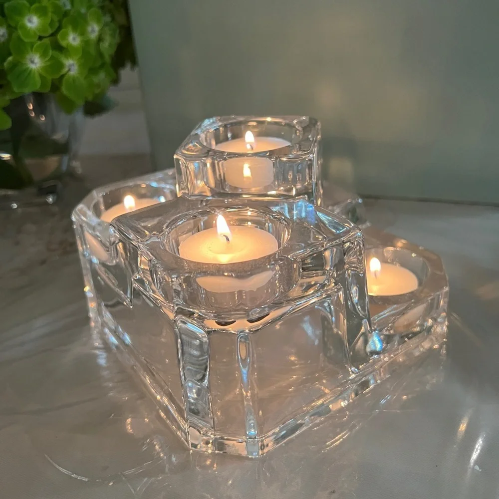 Vintage Partylite Elegant Crystal Castle Candle Holder